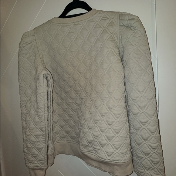 TUCKERNUCK Sport Tan Puff Sleeve Campbell Pullover Small light khaki rare color - Picture 3 of 9
